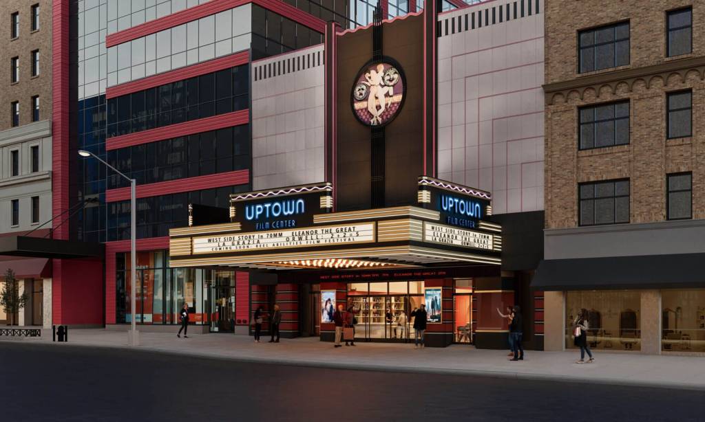 uptown theater in NYC showing French movies